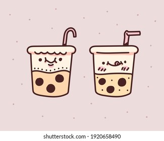 Bubble milk tea design . Bubble milk tea  . Bubble milk tea doodle