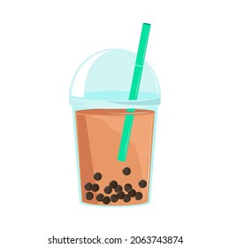 bubble milk tea icon isolated