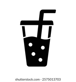 Bubble milk tea icon vector design template