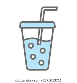 Bubble milk tea icon vector design template