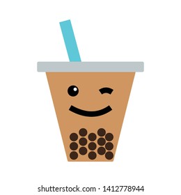 bubble milk tea image logo icon