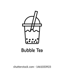 bubble milk tea on white background. icons, vector, illustration