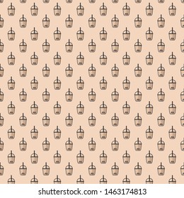 bubble milk tea  pattern on white background illustration vector