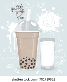 bubble milk tea vector