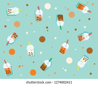 bubble milk tea vector illustration