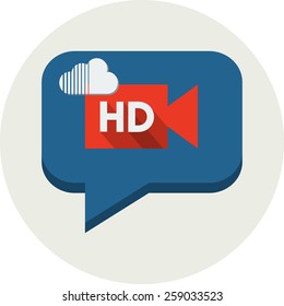 Bubble with Movie Icon