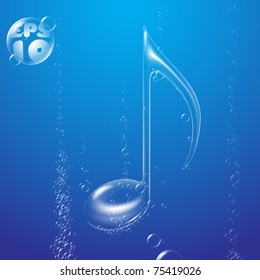 Bubble Music Note underwater
