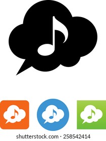 Bubble Musical Note Sing Icon Stock Vector (Royalty Free) 258542414 ...