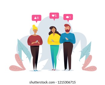 Bubble New Counter Notification Icon.Likes and positive feedback concept. Social network likes, approval, customers feedback concept. Modern flat design concepts. Like. Comment. Follower.