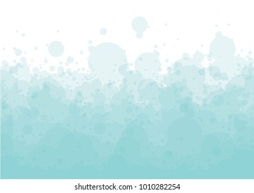 Bubble ocean wave vector background design.