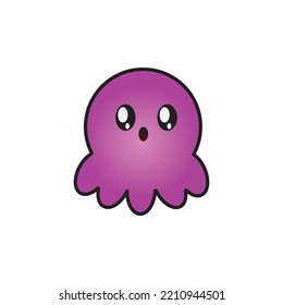 bubble octopus illustration vector cartoon.