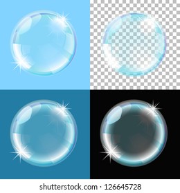 bubble on different types of background