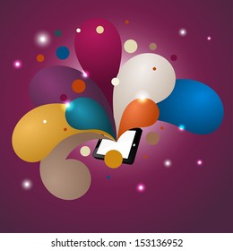Bubble on a mobile phone
