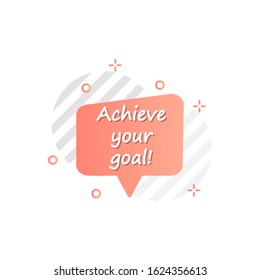 Bubble in peach, achieve your goal icon. Simple colored outline vector of motivation icons for ui and ux, website or mobile application