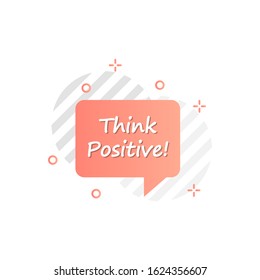 Bubble in peach, think positive icon. Simple colored outline vector of motivation icons for ui and ux, website or mobile application