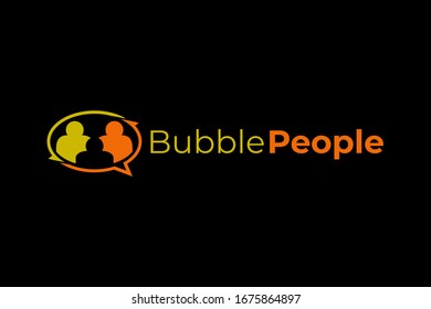 Bubble people for logo design concept, very suitable in various business purposes, also for icon, symbol and many more.