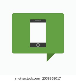 Bubble phone illustrated on white background