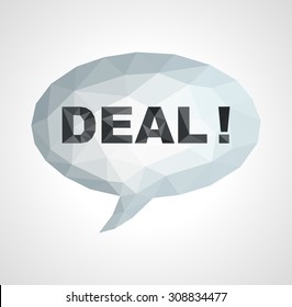 bubble with the phrase DEAL