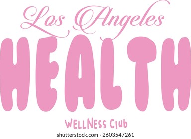 Bubble pink health club warped trending font slogan pink city usa cities America california  Graphic Tee t-shirt logo slogan graphic artwork typography tote badge emblem crest