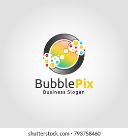 Bubble Pixel Logo