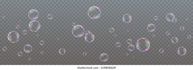 Bubble Png Set Realistic Soap Bubbles Stock Vector Royalty Free Shutterstock