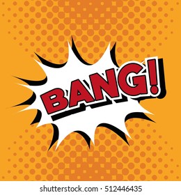 Bubble pop art of bang design