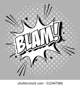 Bubble pop art of blam design