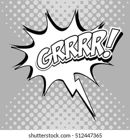 Bubble pop art of grrrr design
