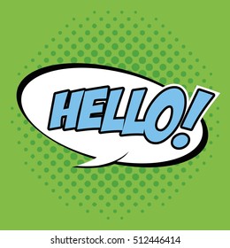 Bubble pop art of hello design