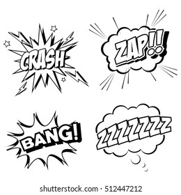 Bubble pop art icon set design