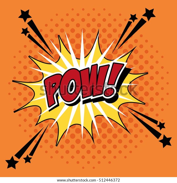 Bubble Pop Art Pow Design Stock Vector (Royalty Free) 512446372 ...
