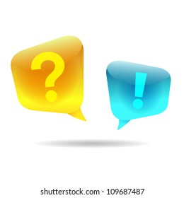 Bubble Question & Answer (Vector illustration of social media discussion)