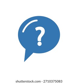 bolha questão ícone do logotipo ilustração simples plana