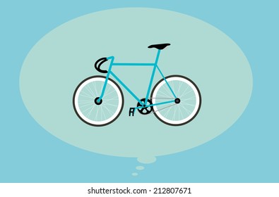 Bubble quote dream think about bicycle