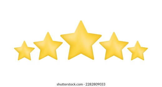 Bubble rating 3d five stars for service ratings for satisfaction