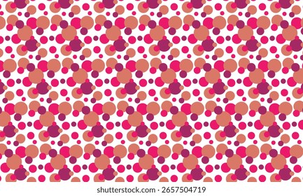 Bubble red coloured pattern vector seamless ornament for textile, fabric, paper decoration
