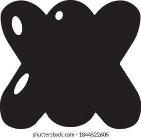 Bubble Russian Letter Zh simple with highlight. Symbol for learning Alphabet in the school, kindergarten. Isolated eps 10 vector typography. Hand drawn abc sign, icon. 