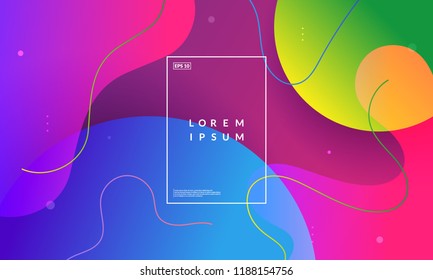 Bubble shapes composition. Creative wallpaper. Trendy gradient colors. Eps10 vector.