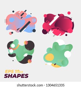 Bubble shapes composition in modern style. Eps10 vector. 