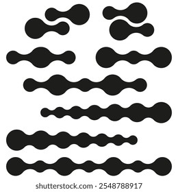 Bubble shapes. Liquid blobs. Abstract forms. Organic structure.