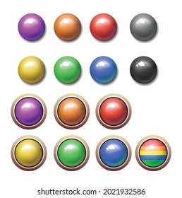 Bubble Shooter Colorful Balls and buttons game assets