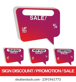 promoción de signos de burbuja 3d, venta de fin de año, venta de año nuevo, venta de navidad, para etiqueta, banner, cartón, publicidad, signo de descuento, venta de signos pop, publicidad social en medios de comunicación