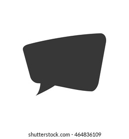 bubble silhouette communication message speak icon. Isolated and flat illustration. Vector graphic