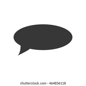 bubble silhouette communication message speak icon. Isolated and flat illustration. Vector graphic