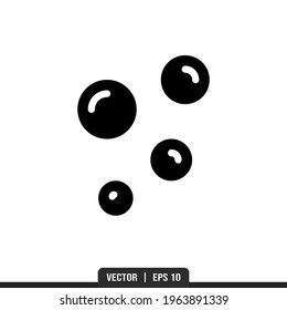 Bubble Silhouette icon vector, illustration logo template in trendy style. Suitable for many purposes.