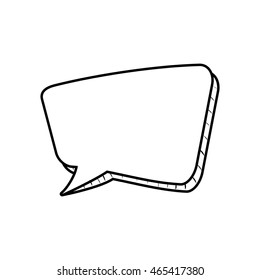bubble silhouette message communication chat icon. Isolated and flat illustration. Vector graphic