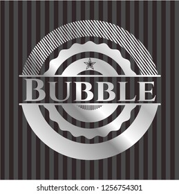 Bubble silvery emblem or badge