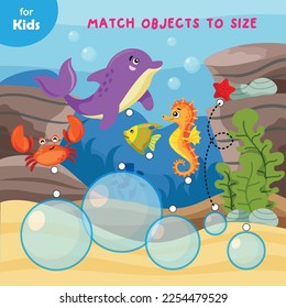 Bubble Sizer Is A Game For Kids Where Kids Match Bubble Sizes With Animals To Develop Size And Matching Skills. To Advance, Players Must Choose The Correct Bubble Size For Each Animal. Marine Series