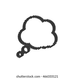 bubble sketch communication message speak icon. Isolated and flat illustration. Vector graphic