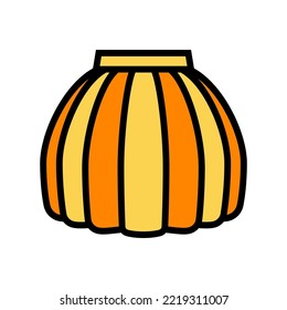 vector de icono de color de falda de burbuja. signo de falda de burbuja. ilustración de símbolo aislado